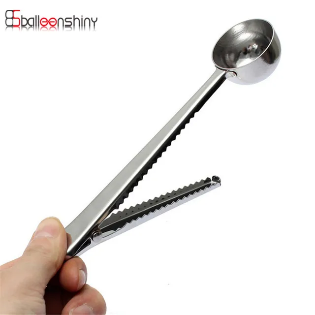Best Offers BalleenShiny 1pcs Coffee Scoop With Clip Gadgets Stainless Multifunction Coffee Tea Milk Powder Measuring Spoon Kitchen Tools Best Offers BalleenShiny 1pcs Coffee Scoop With Clip Gadgets Stainless Multifunction Coffee Tea Milk Powder Measuring Spoon Kitchen Tools