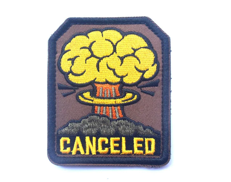 

canceled atomic bomb fallout patches military embroidered patches hook army swat morale tactical For bag Jackets