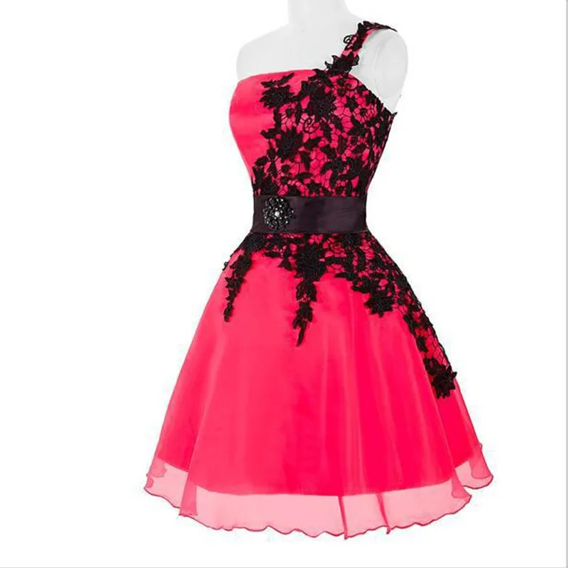 Free-shipping-Summer-One-Shoulder-Prom-dresses-White-Pink-Prom-Party-dresses-Short-Graduation-Vestidos (2)_conew1