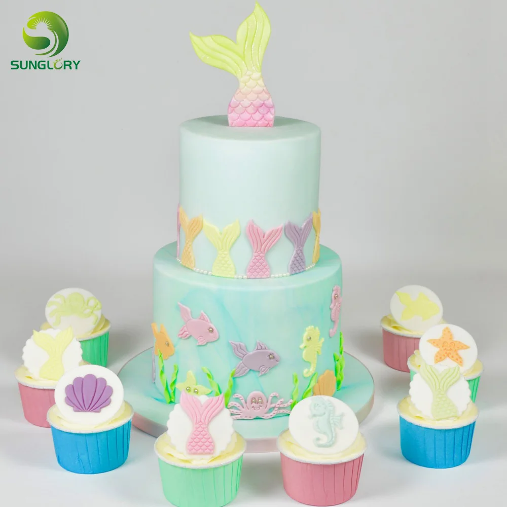 Mermaid Tails Set of Two Cutters DIY Cupcake Mold Cookie Cutter Cake Decor Cutting Dies Decorating Tools | Дом и сад