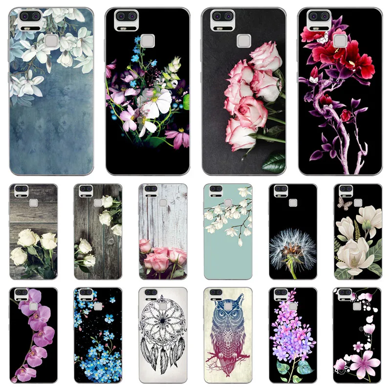 for ASUS Zenfone 3 Zoom ZE553KL Case Silicon Popular flowers Painting Soft TPU Back Cover Phone shell |