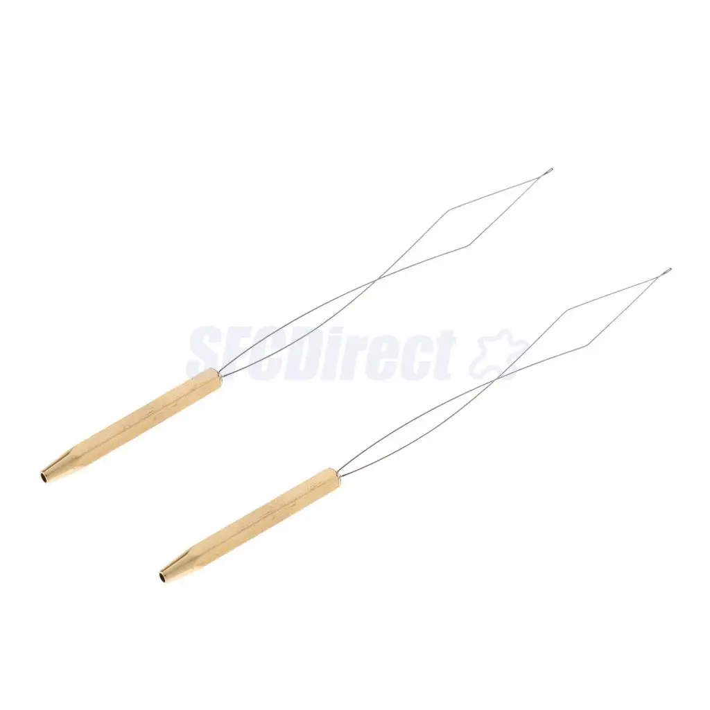 

2 Pieces Fly Tying Bobbin Threader Half Hitch Tool Fly Fishing Tying Thread