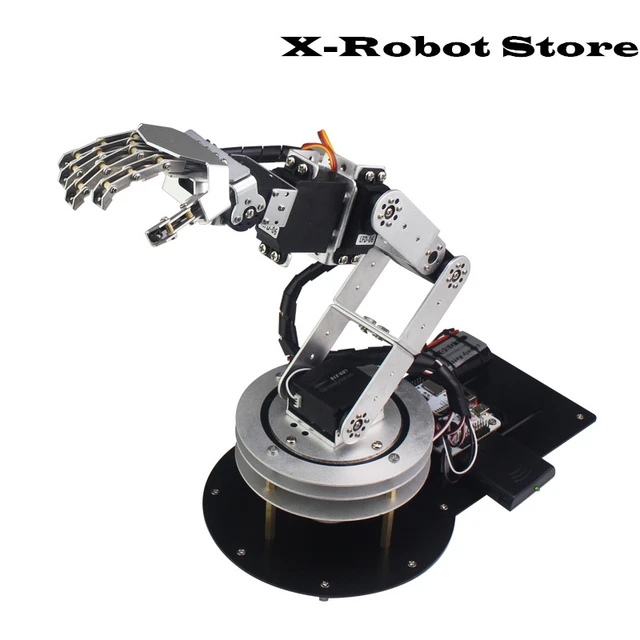 Diy Humanoid Biped Robot 6dof5 Refers To 6 Servo Motor Arduino Arm Five Fingers Alloy Dancing Gloves Humanoid Remote Control - Action Figures - AliExpress