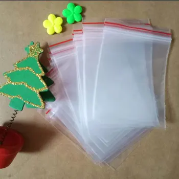 

50pcs/ pack Pe transparent ziplock bags resealable plastic retail packaging Bag self-sealing zipper bagJewelry Packing Bags