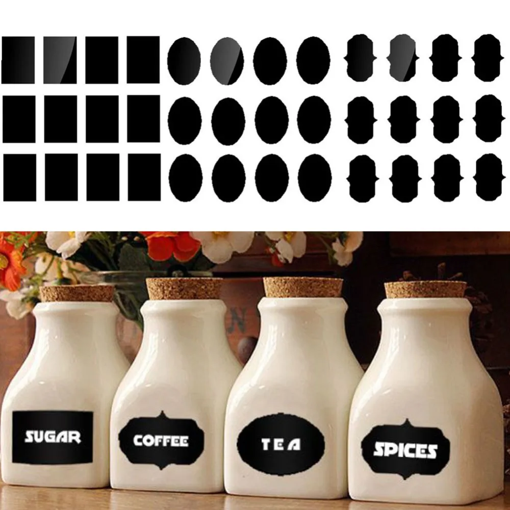 

5set Blackboard Sticker Craft Kitchen Deco Organizer Chalkboard Labels Stickers Multifunction Novel Office Stationery Supplies