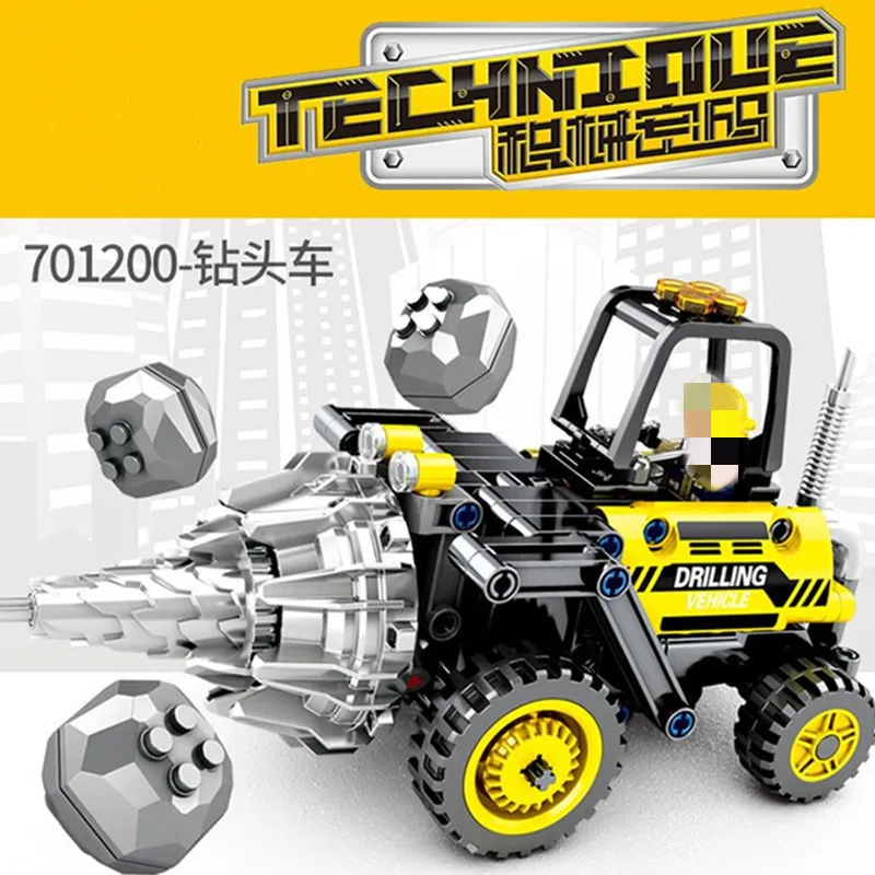 

IN STOCK SEMBO 701200 701201 Road Roller Truck Building Blocks Engineering Car Brick Toys Send your child a birthday present