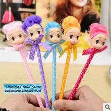 30 шт! креативная ручка для головы куклы/подарочная ручка/школьные канцелярские принадлежности и подарок