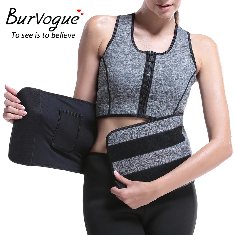 

Burvogue Plus Size Abdominal Neoprene Sweat Sauna Vest Body Shaper Compression Hourglass Shaper Adjustable Waist Trainer Cincher