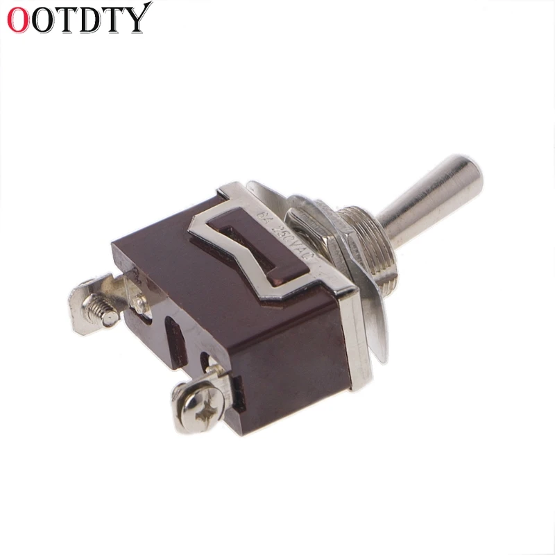 

OOTDTY 2018 Fashion Heavy Duty SPST 2Pin 2 Terminal 10A AC 250V ON/OFF Rocker Toggle Switch E-TEN1021