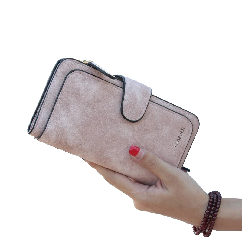

2019 Women Retro Matte PU Leather Wallet Women Vintage Long Female Wallet Brand Casual Hasp Coin Purse Card Holder Purse Handbag