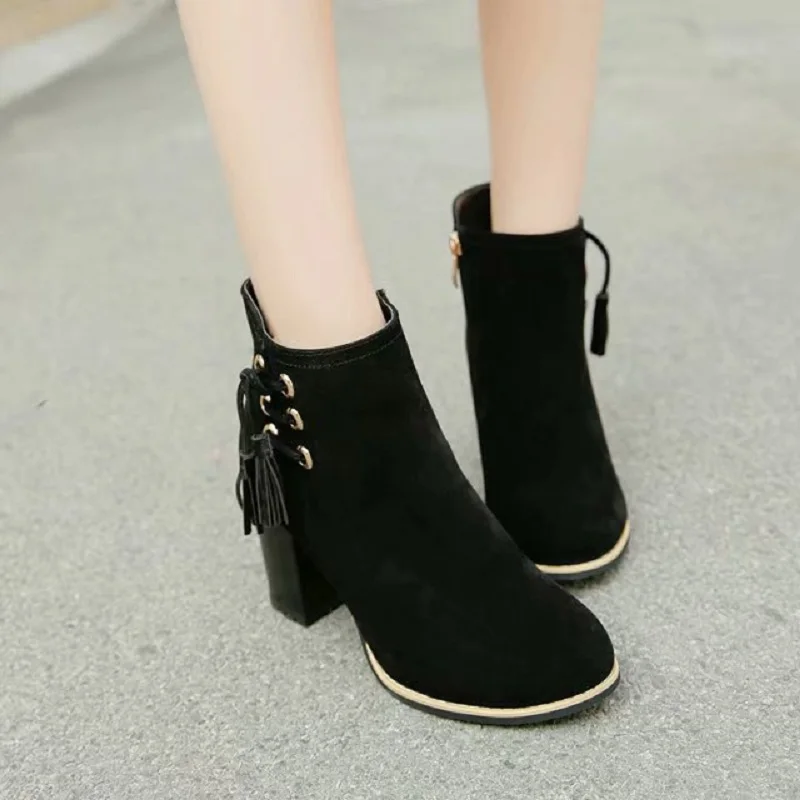 0216 Botas Negro Zapatos Mujer Estilo De Británico Ljj 2018 Gruesa Nueva Martin Otoño Con COqPYwYx