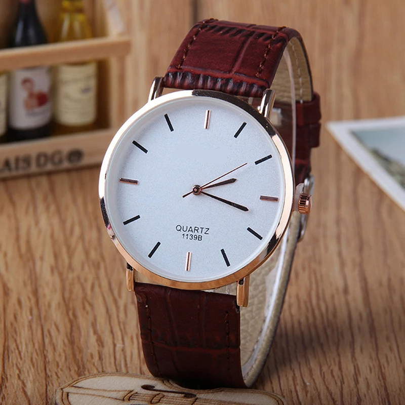 

2017 New Fashion Men Women Quartz Watch Lovers Couple Business Casual Wristwatch