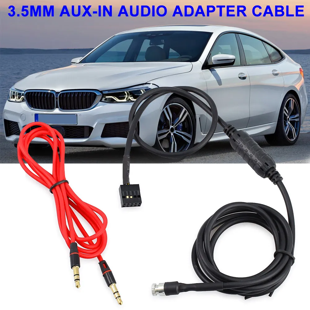 

2018 One Set 3.5mm Car Audio AUX Line Interface Adapter Music Cable Compatible with BMW CSL88