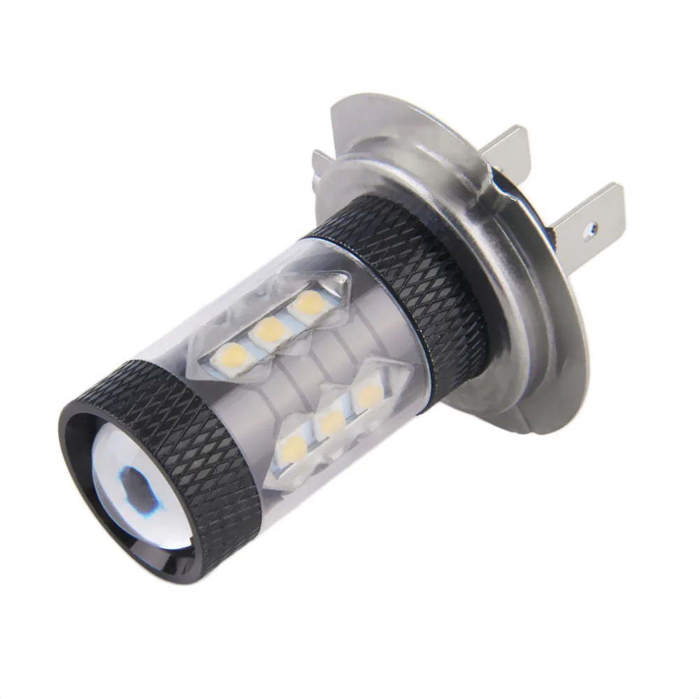 

1x 80W H7 LED Bulb 16 SMD Car Fog Light DC 12V~24V White Headlight DRL Fog Lamp Light Sourcing 1920lm Hot Selling