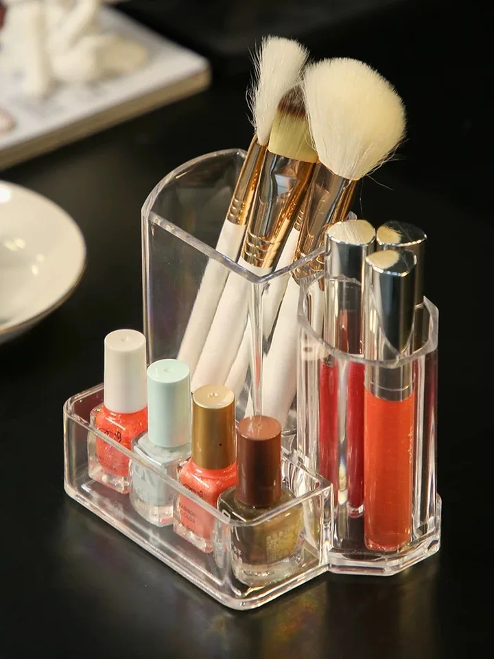 Cosmetic Storage Box Makeup Brushes Organizer Desktop Storage Box Pencil Lipstick Brush Holder