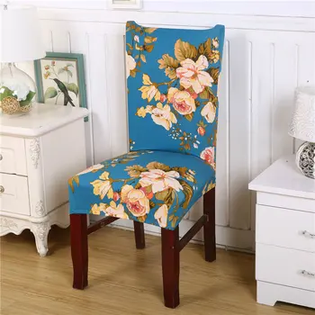 

Elegant Flower Removable Chair Covers Super Stretch Elastic Chair Case for Weddings Banquet Hotel Folding Chair Covering 1pc