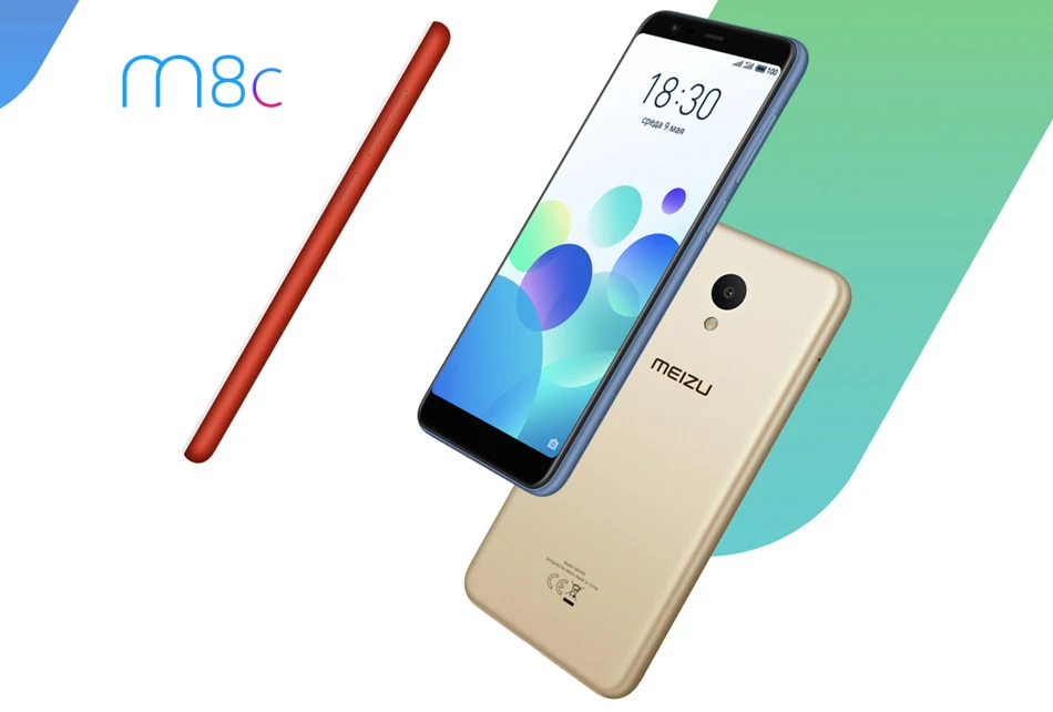 Meizu M8C M8 c, 2 ГБ, 16 ГБ rom, глобальная версия, Смартфон Snapdragon 425, четыре ядра, 5,45 дюймов, 18:9, полный экран, 13,0 МП камера, зарядное устройство для ЕС