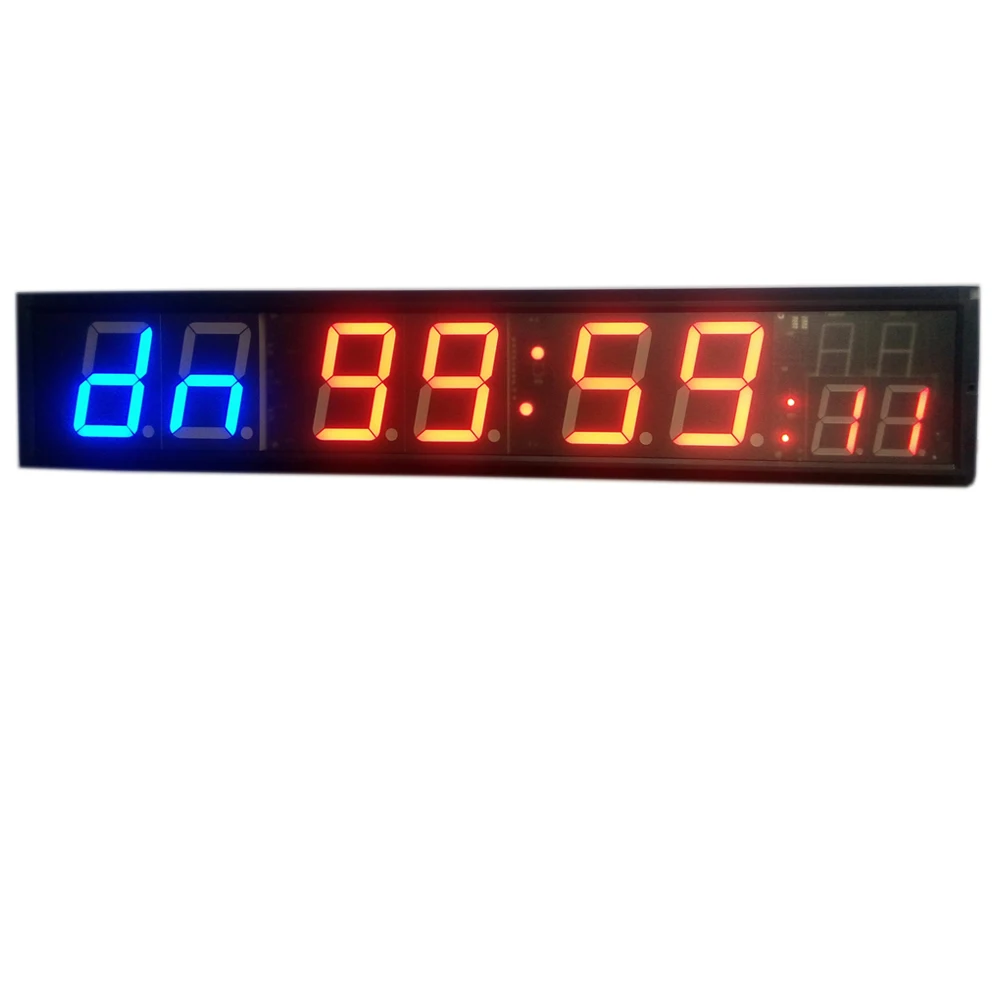 Freight free 4'' 8Digits LED Countdown Clock Workout Timer For Garage Home Gym Crossfit Training EMOM Tabata Fitness Timer