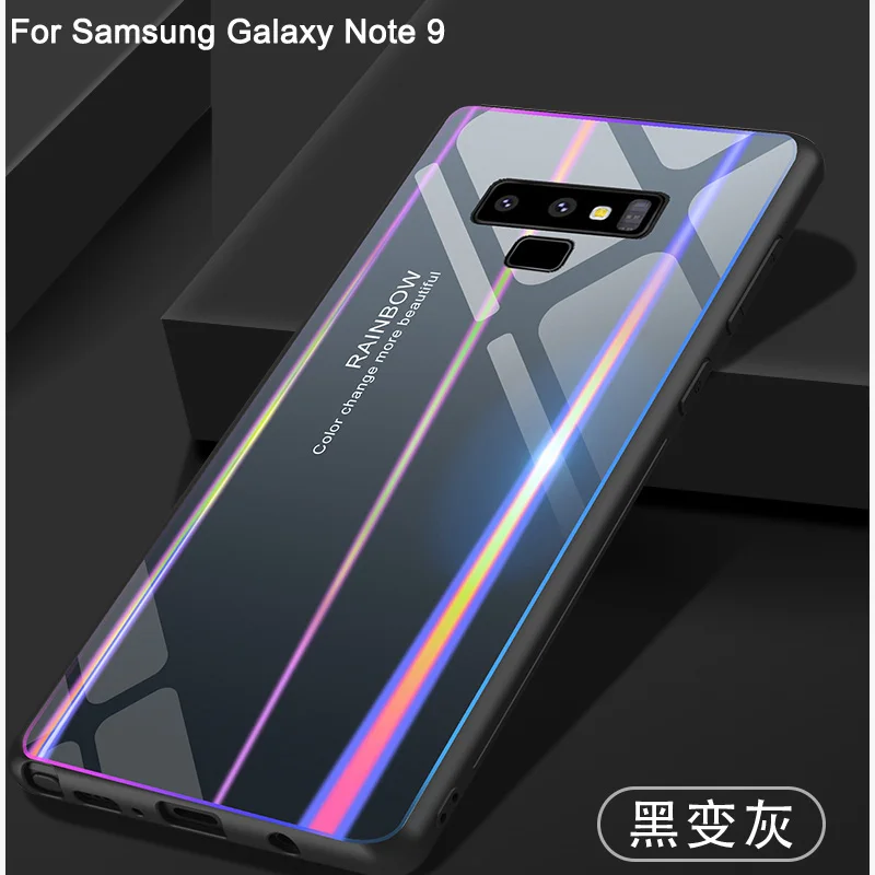2 шт. чехол для Samsung Galaxy Note 9 роскошный тонкий глянцевый закаленное стекло