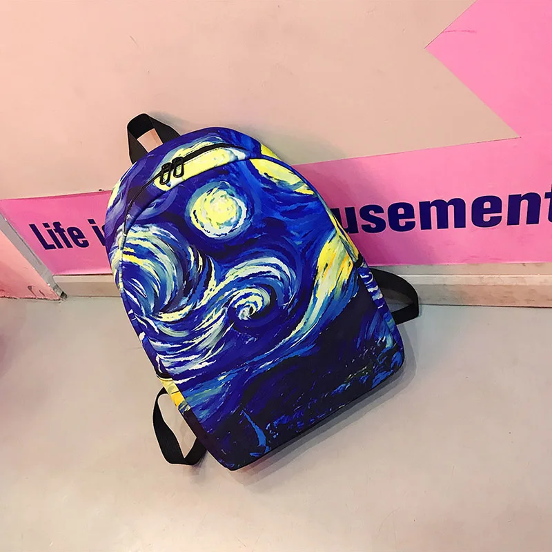 Menghuo Brand 2017 Daily Women Backpack for School Teenager Girls Boys Full Printed Nylon Travel Backpacks Casual Bags Mochilas (4)