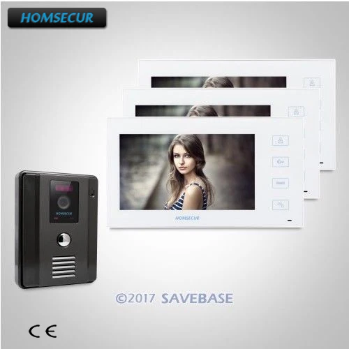 

HOMSECUR 7" Hands-free Video&Audio Home Intercom +Touch Button Monitor for Apartment 1V3