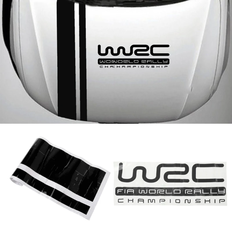 110x15cm WRC Stripe Car Hood Stickers Racing Sports Car Hood Cover Vinyl Decal Sticker Graphic