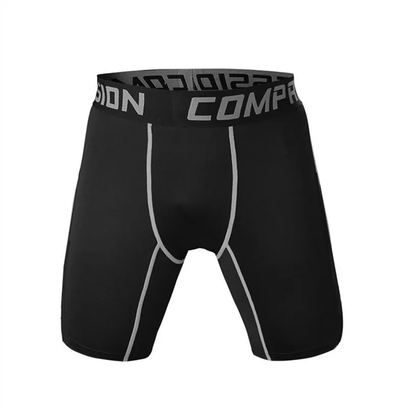 

New Fashion 2017 Compression Men Short Bodybuilding Tight Fitness Summer Short Workout Skinny Elastic Quick Dry Shorts