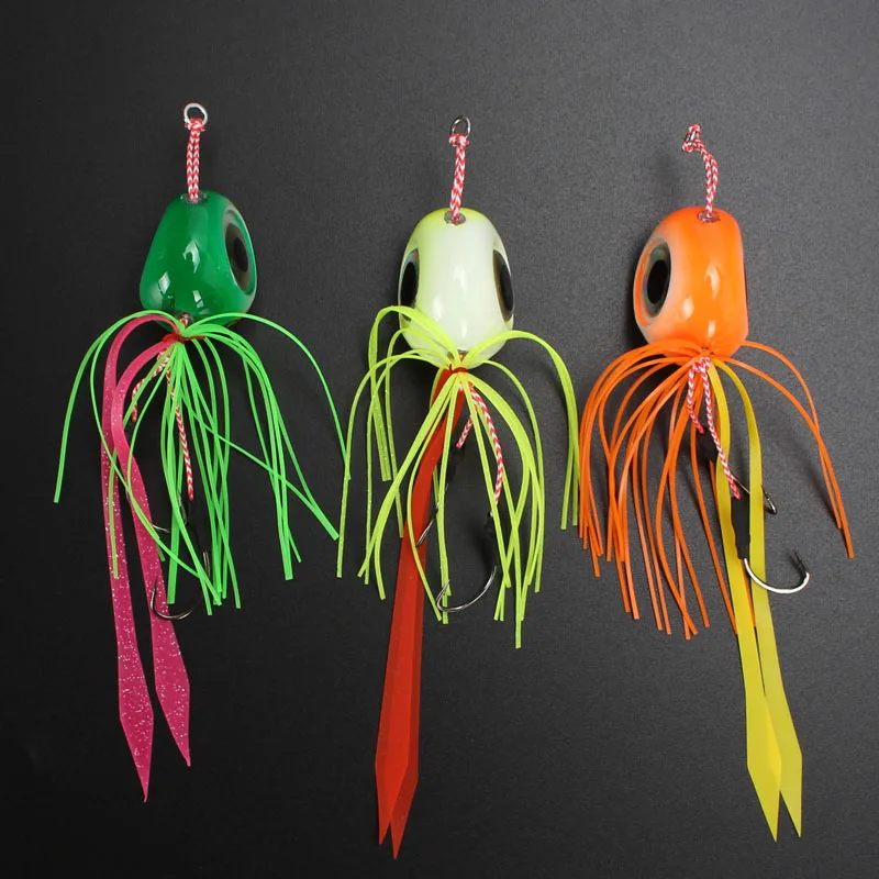 Metal Jigging Lures Rubber Jig Slider Snapper Sea Bream Jig Head Ocean