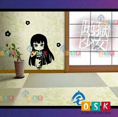 

Pegatina Anime Japanese Hell Girl Enma Ai Cartoon Cosplay Fans Wall Sticker Decors Decal Paper Home