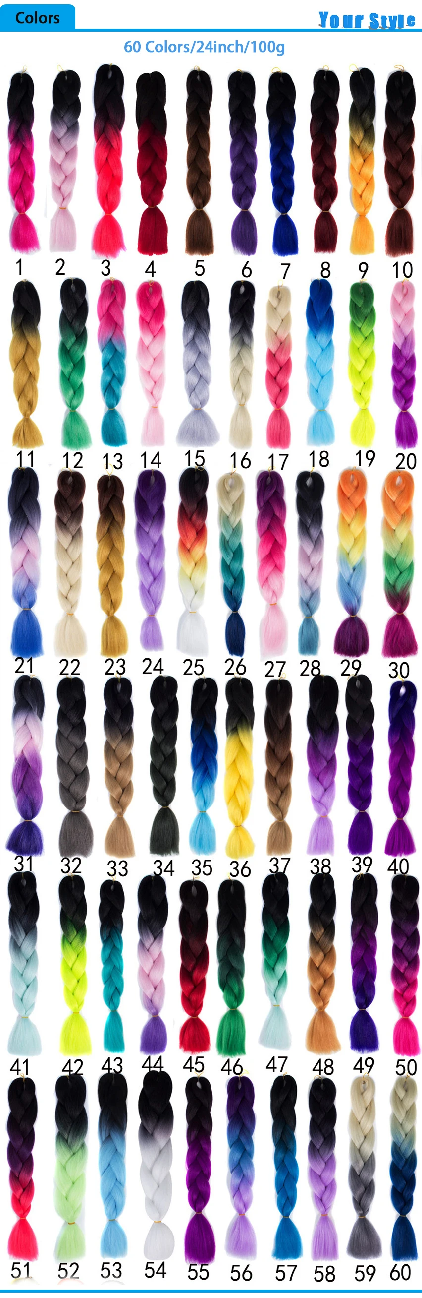 Your Style 24inch 100g Ombre Hair Synthetic Braiding Hair Extensions For Braids Curly Crochet Hair 24 100g Pc Hair Attachment Hair Extension Hair Extensions Stylehair Crochet Aliexpress
