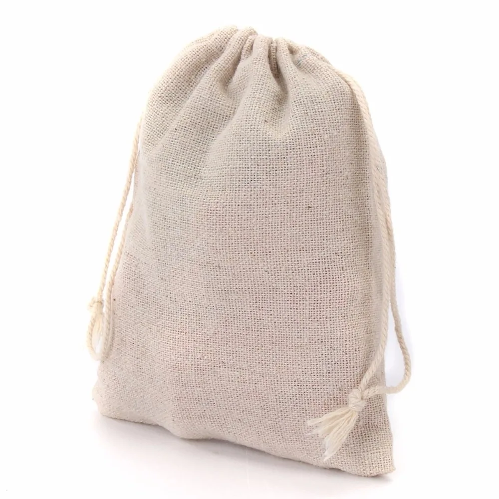 Buy Cotton Linen Gift Bags 10x14cm(4"x5") Jewelry