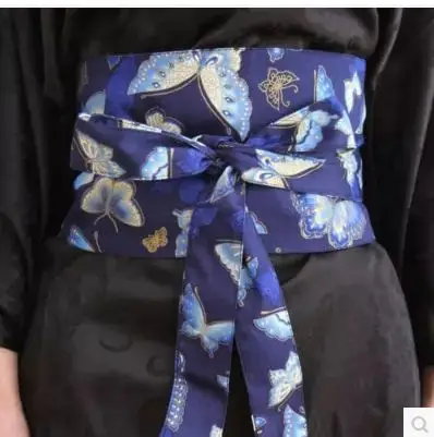 Оригинальное мульти-кимоно с узорами obi женский длинный плоский пояс для кимоно юката Халат винтажное кимоно ремни 80303 - Цвет: 6