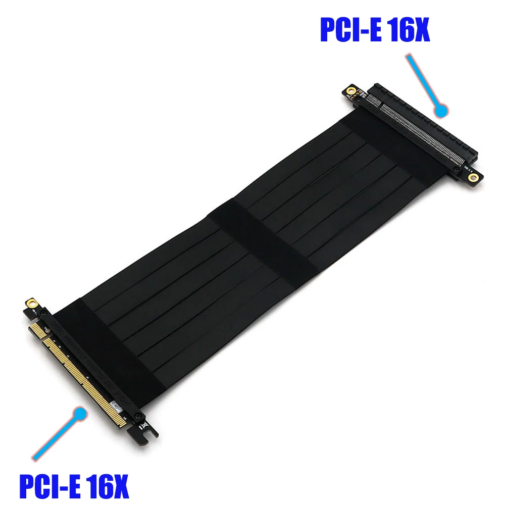 PCI Express 3.0 High Speed 16X Flexible Cable Extension Port Adapter Riser Card PC Graphics Card Connector Cable 24cm for Mining