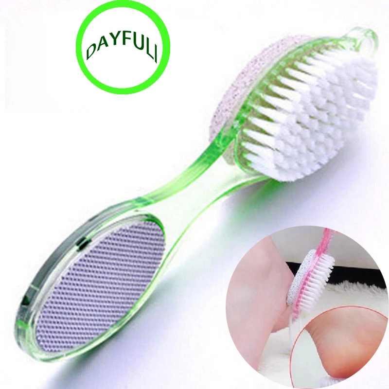 

Promotion! 1 Pcs 2017 Brand New 4in1 Foot Pumice Stone Dead Skin Remover Brush Pedicure Grinding Tool Foot Care Tool