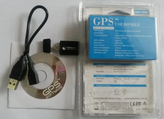  Venta al por mayor GlobalSat ND-105C reemplazar ND100S receptor GPS USB Dongle interfaz Micro USB p
