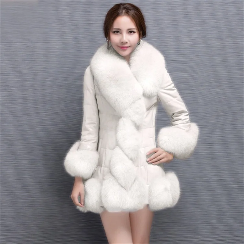 Новая зимняя Женская куртка из искусственного меха норки, зимнее пальто для женщин, женская парка из искусственного меха лисы с капюшоном, облегающие Женские куртки размера плюс 4XL