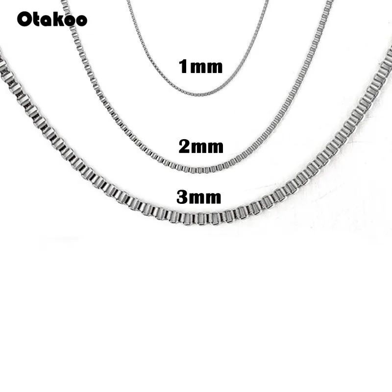 Цепочка для ожерелья Otakoo серебристая цепочка из нержавеющей стали 316L мужчин и