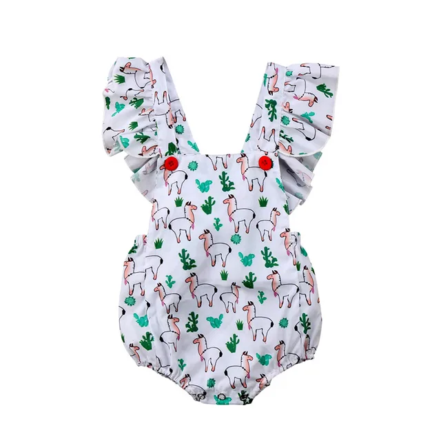 Cute Baby Girl Clothes Summer Newborn Baby Kid Girls Sheep Printed