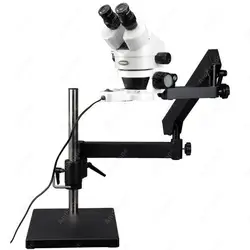Артикуляционный Стенд Микроскоп -- AmScope поставки 3.5X-90X артикуляционный стенд зум-микроскоп с базовой пластиной + кольцевой свет