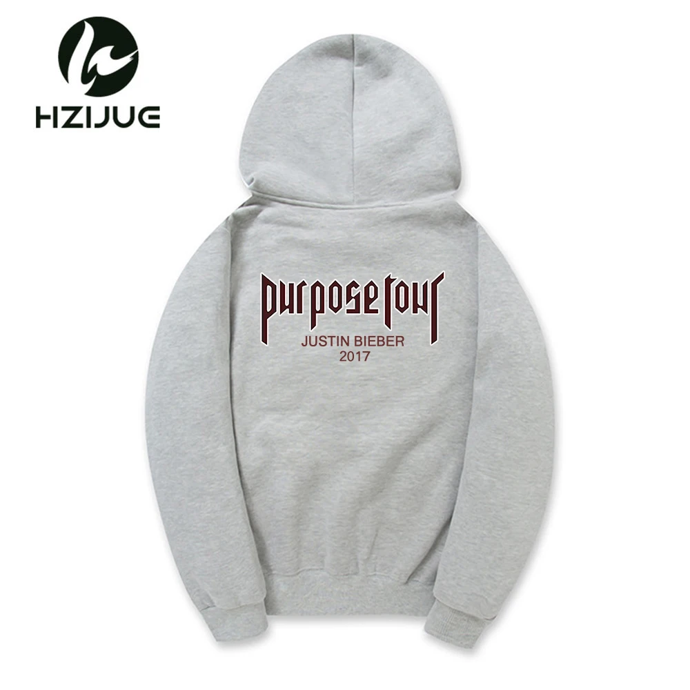 HZIJUE Purpose Tour Sweatshirt 2018 NEW Men Justin Bieber World Tour Man Hoodie Fashion Brand Cool Version Street Pull Hip Hop