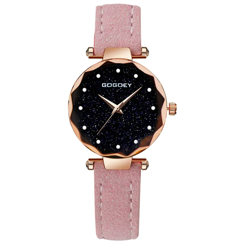 

Luxury Brand Timepieces Woman 2018 Gogoey Woman Personality Romantic starry sky watches wrist watch Rhinestone Design Women's