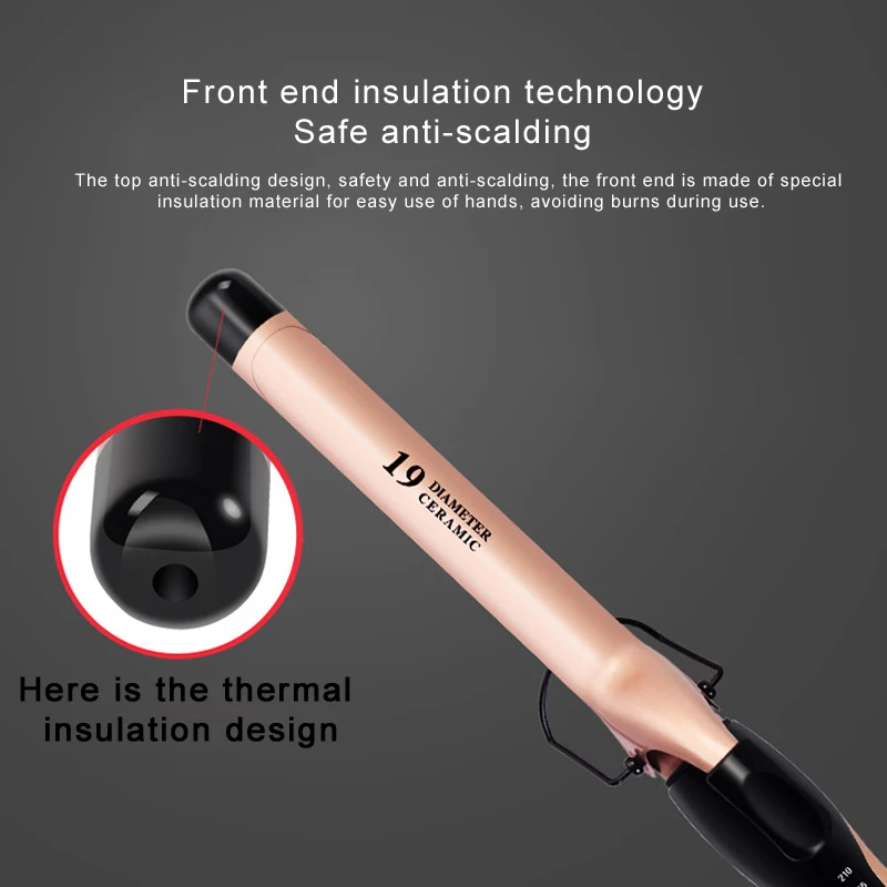  25mm/28mm Professional Hair Curling Iron Anion Tourmaline Ceramic Barrel Long & Short Hair Curler I
