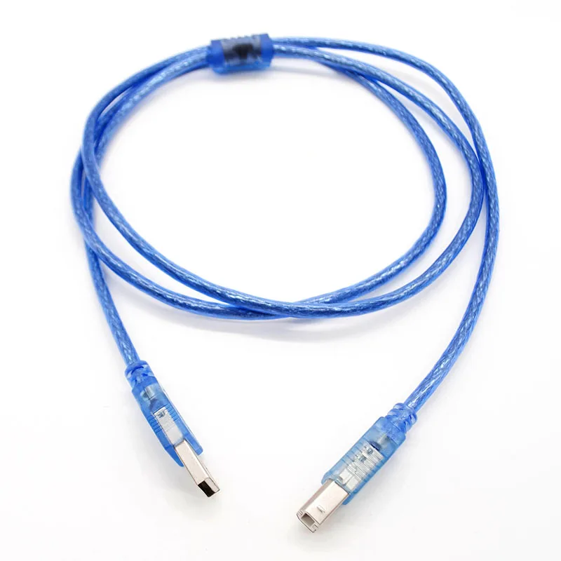 1.5M 5FT Transparent Blue USB 2.0 A B Scanner Printer Cable for HP EPSON-in Data Cables from 