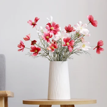 

creative simple handmade white ceramic vase ornament small fresh Japanese porcelain flower vases figurines room decorations