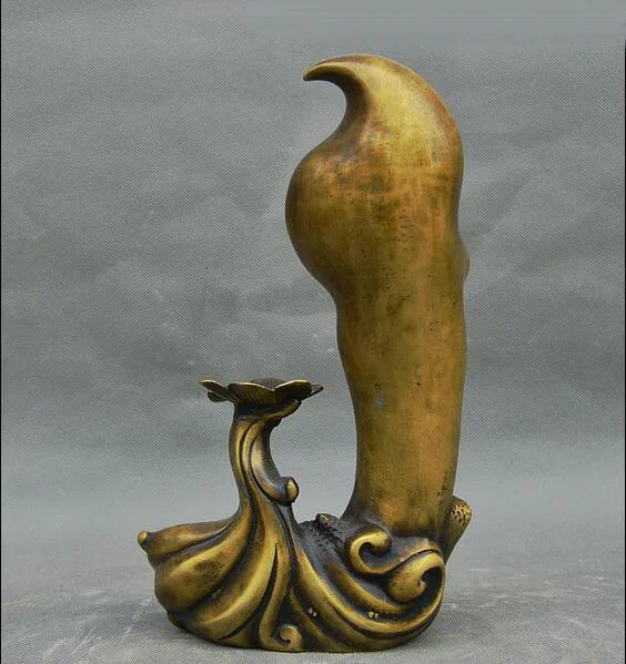 

Rarely China Buddhism Temple Purple Bronze Wealth Pray Dragon Beast Buddha Bell