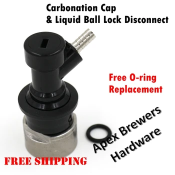 

Stainless Steel Carbonation Cap & Liquid Ball Lock Disconnect, fit soft drink PET bottles, Homebrew Kegging, Free Shipping
