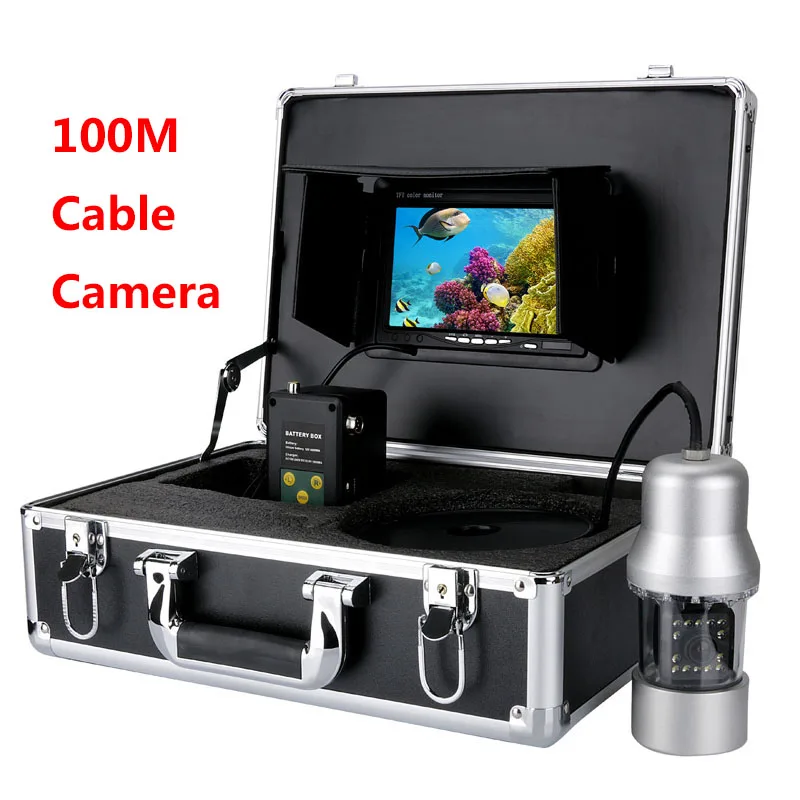 MAOTEWANG 20m 50m 100m Cable Camera Fish Finder 1000TVL Underwater Fishing Camera 6W LEDs 360 Degree Rotating 7 Inch LCD Monitor