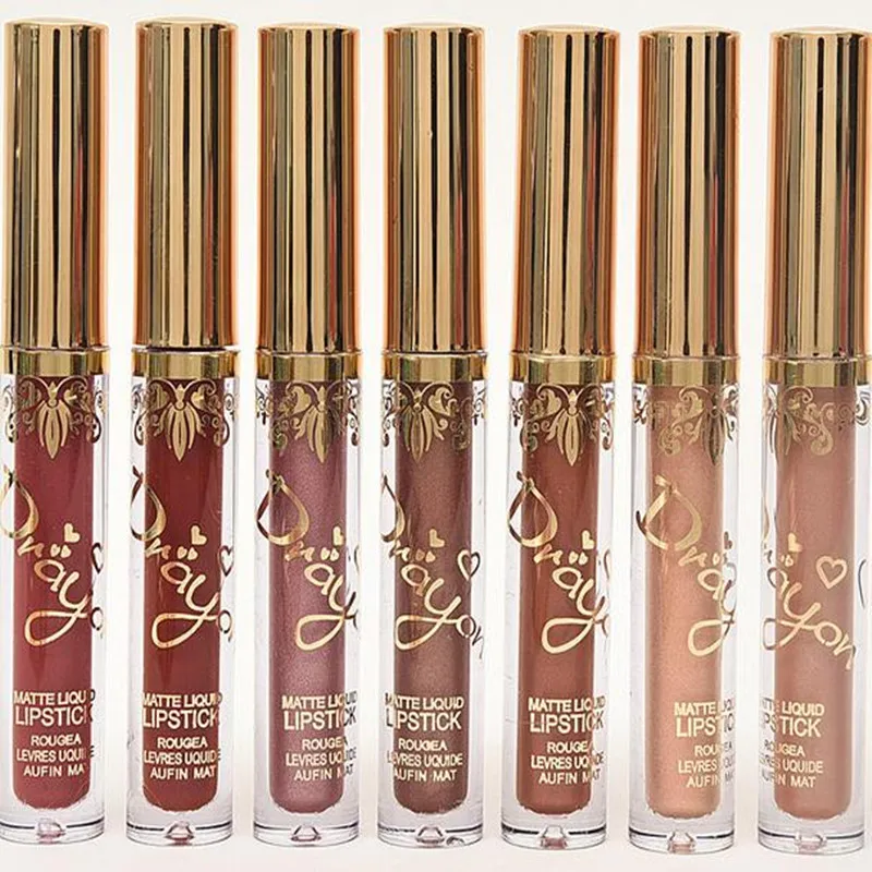 Metallic Golden Lip Gloss Beauty Matte Liquid Lipstick Makeup Sexy Lip Long Lasting Lipgloss