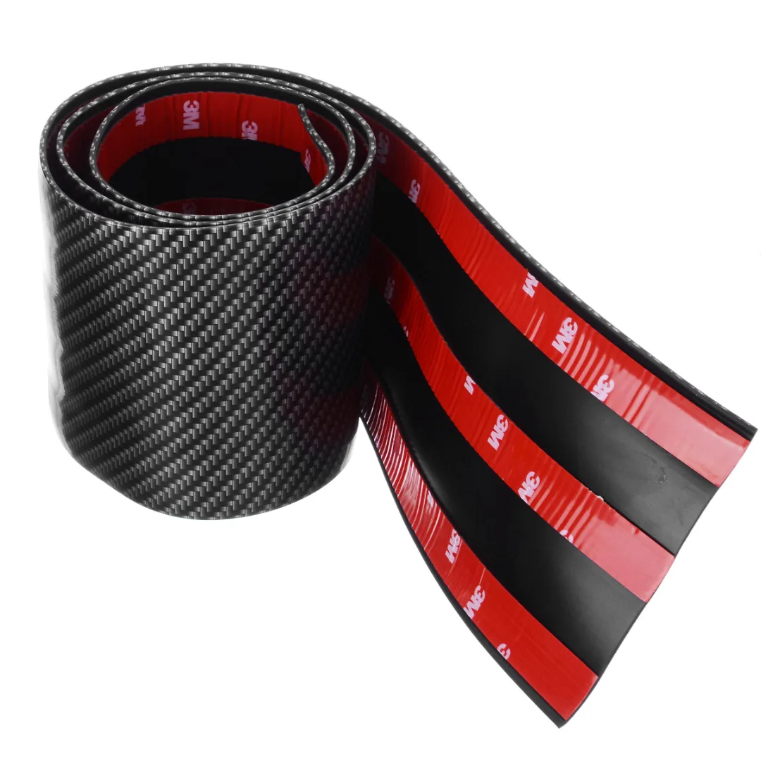 For Car Styling 3/5/7/10CM 1M Car Carbon Style Rubber Moulding Strip Soft Black Door Sill Protector Edge Guard Stickers Mayitr