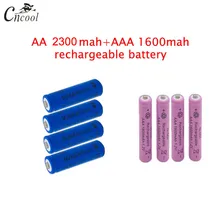 20 шт AA синие 2300mAh Ni-MH аккумуляторы+ 20 шт AAA 1600mAh Аккумуляторы